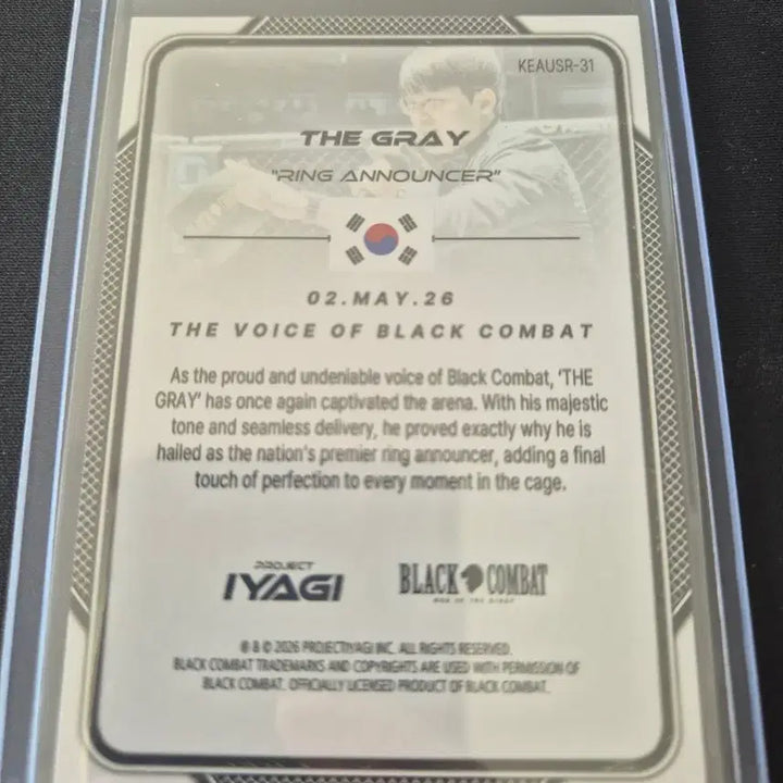[BUNJANG] Black Combat The Gray Autographed Signed Card / 블랙컴뱃 더 그레이 선수 친필 사인 카드