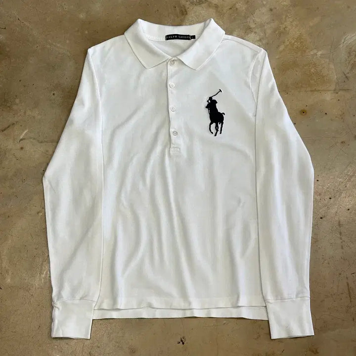 [SOLD OUT] L 폴로랄프로렌 여성용 빅포니 화이트 카라 긴팔티