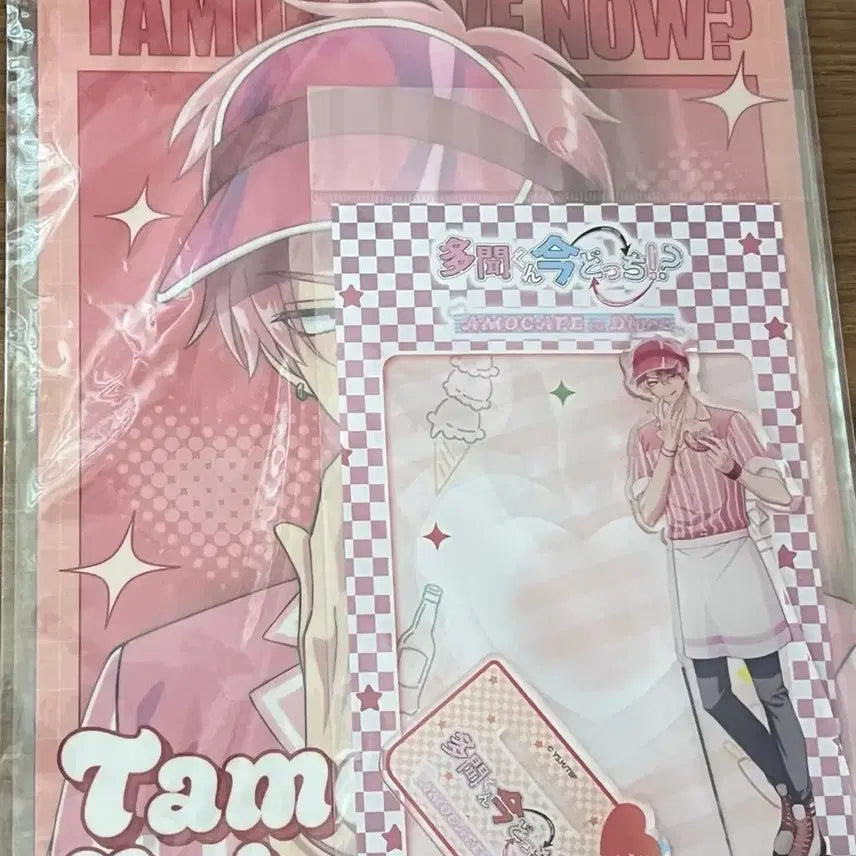 [BUNJANG] Tamon-kun Acrylic Stand &amp; A5 Clear Poster Set / 타몬군 지금 어느쪽?! 카페 콜라보 아크릴 +하드브로마이드 세트 팝니