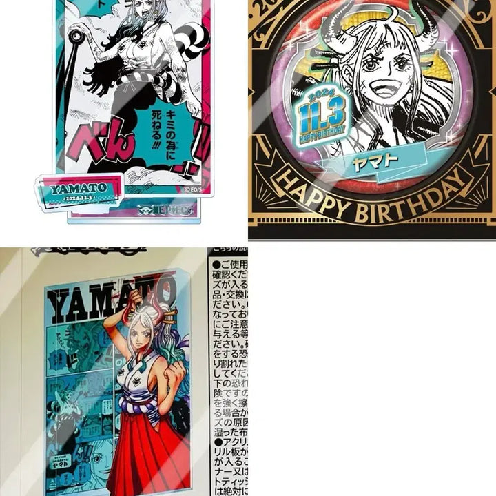 [SOLD OUT] 일괄)원피스 야마토 2024 생일 디오라마&amp;캔뱃지+2023아크릴블럭