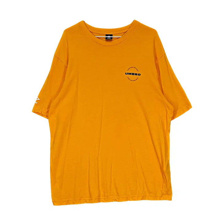 [SOLD OUT] 엄브로 남성 스포티한 루즈핏 반팔티 100 머스타드 07834