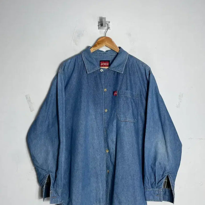 [BUNJANG] Avirex Denim Lined Shirt / 아비렉스 데님 안감 남방 셔츠