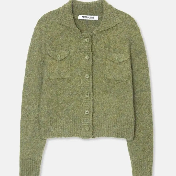 [BUNJANG] Enzo Blues Green Pocket Collar Knit Cardigan, PECES Brown Angora Blend Cardigan, CITYBREEZE Pink Angora Blend Cardigan, NOTHING WRITTEN Striped Knit, Sienne Green Jacquard Knit / 브랜드 니트 종류