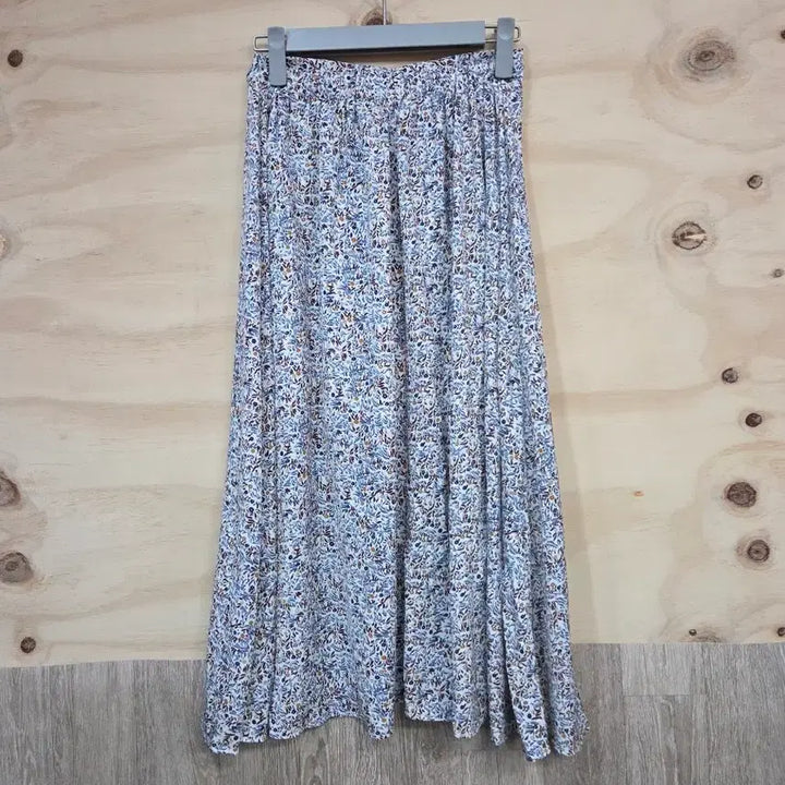 [BUNJANG] Floral Banding Midi Skirt / 373) 플로럴 패턴 밴딩 미디 스커트