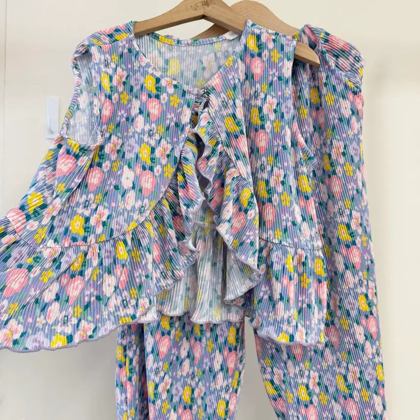 [BUNJANG] Bebejou Pleats Top &amp; Bottom Set / (130) 베베쥬 플리츠 상하세트