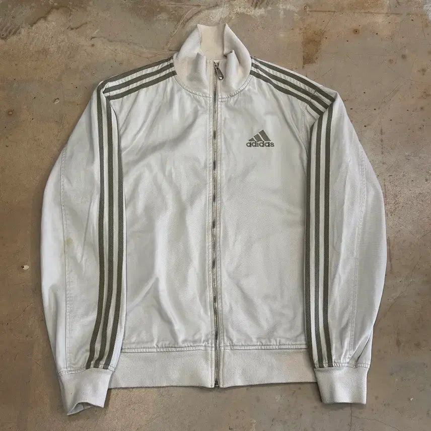 [BUNJANG] Adidas Beige Cotton Track Top M / M 아디다스 베이지 코튼 트랙탑