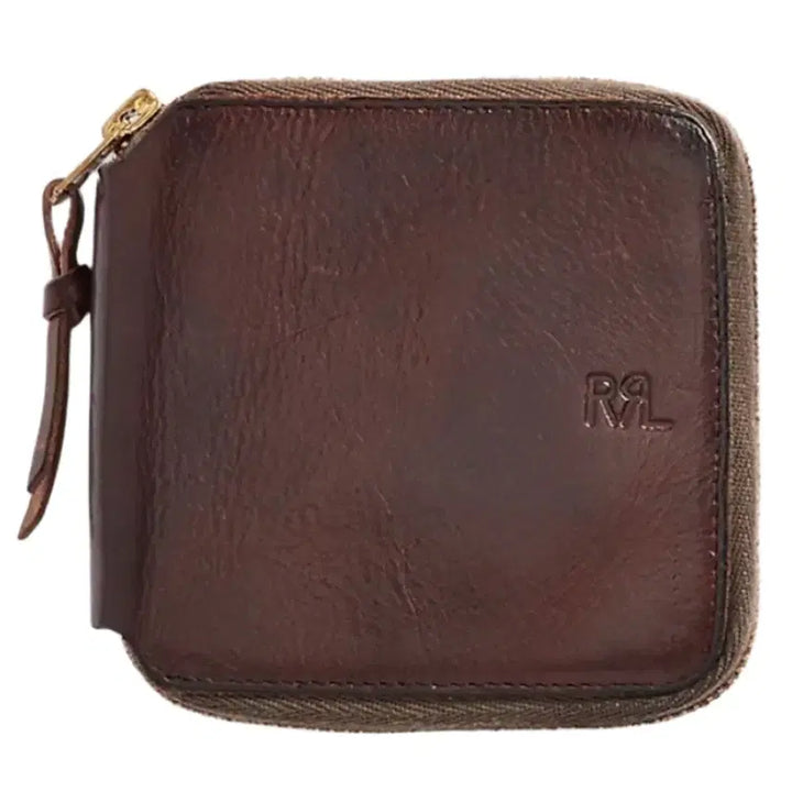 [BUNJANG] RRL Leather Zip Wallet Dark Brown / RRL 더블알엘 레더 집 월렛 다크 브라운