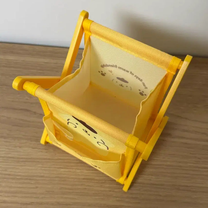 [BUNJANG] Sanrio Pompompurin Pocket Mini Rack Folding Storage Box for Photocards and Pens / 산리오 폼폼푸린 포켓 미니 랙 접이식 수납함 포토카드 펜꽂이