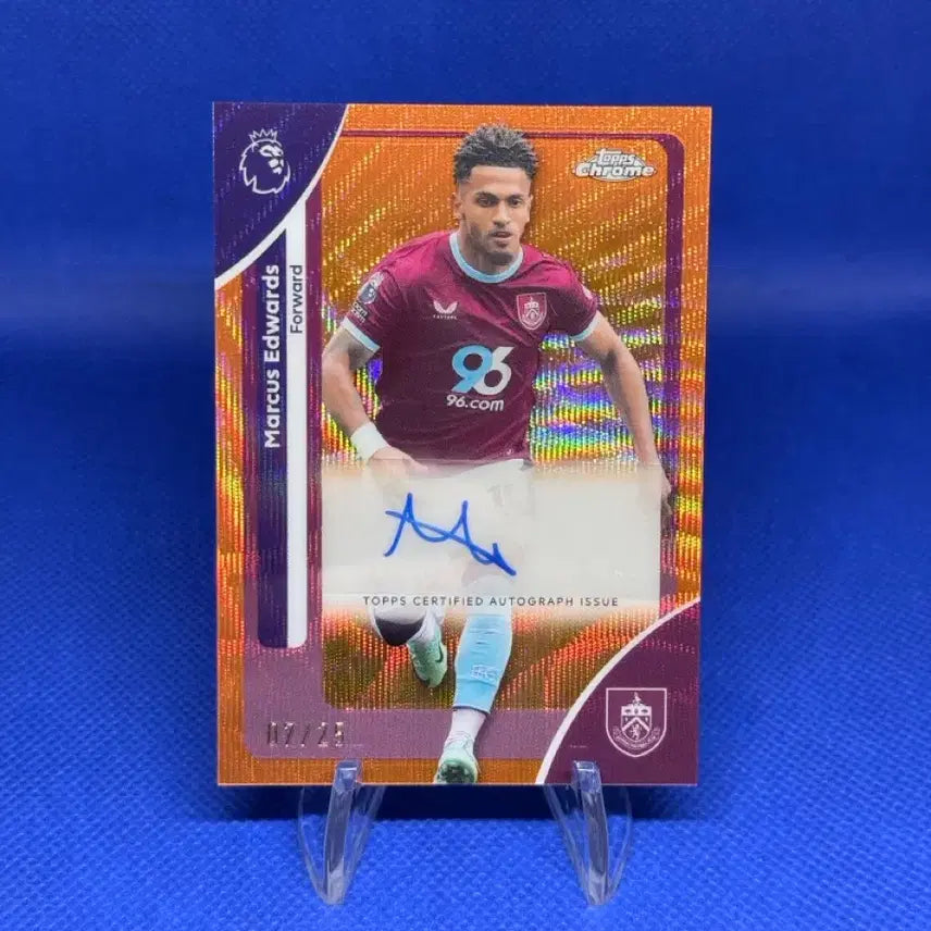 [BUNJANG] 25/26 Topps Chrome Premier League Marcus Edwards 25th Anniversary Autograph Card / 25/26 탑스크롬 프리미어 리그 마커스 에드워즈 25한정 오토