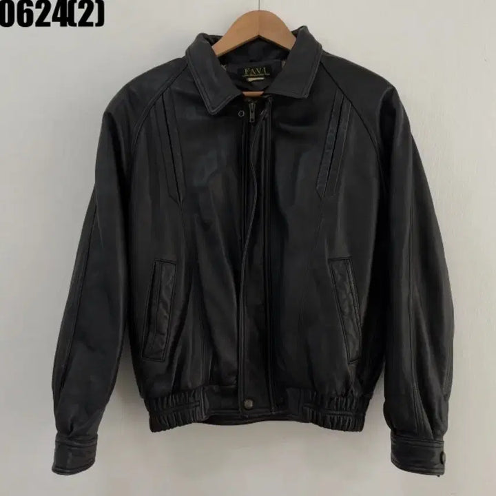 [BUNJANG] FAVI Leather Jacket Black / FAVI 레더 자켓 블랙