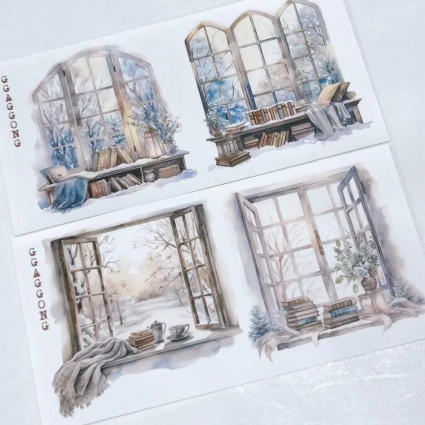 [BUNJANG] Window Clings (2 Types) / 까꽁이의꼼지락 창문 2종