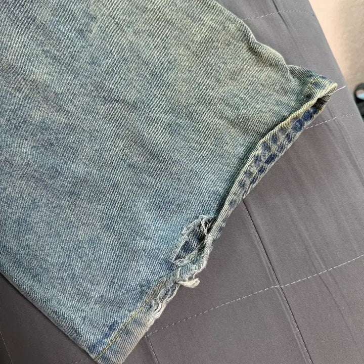 [BUNJANG] Mud Denim Cargo Jeans / 머드 데님 청바지
