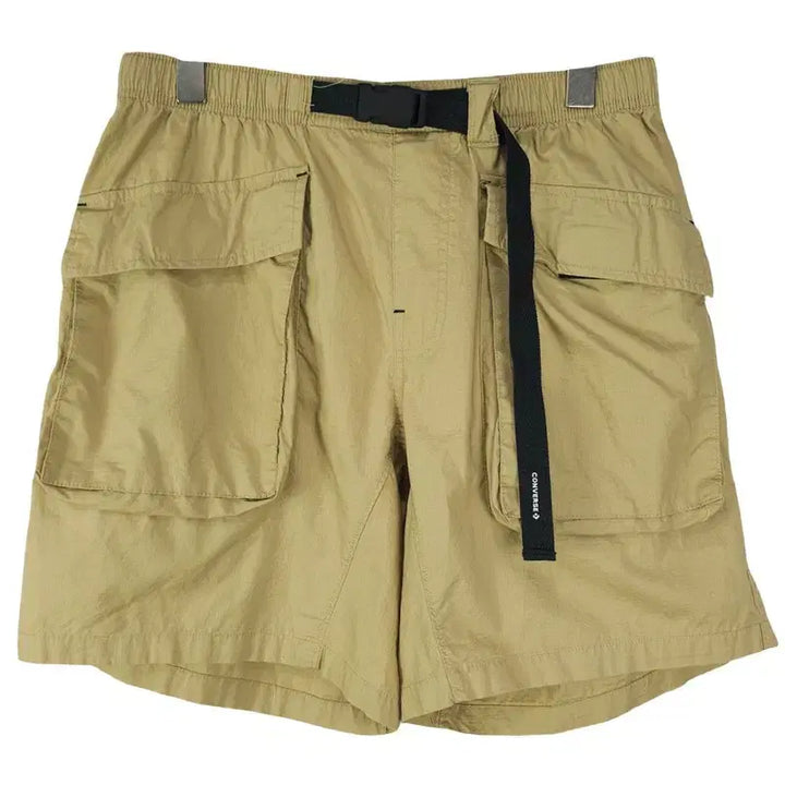 [BUNJANG] Converse Vintage Cotton Half Pants Beige / 컨버스 빈티지 밴딩 코튼 하프 팬츠 반바지 베이지 M21265