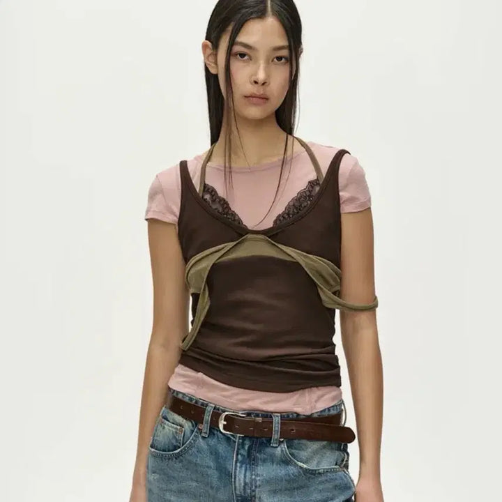 [BUNJANG] Andersson Bell Upside-Down Layered T-Shirt / 앤더슨벨 UPSIDE-DOWN LAYERED T-SHIRT