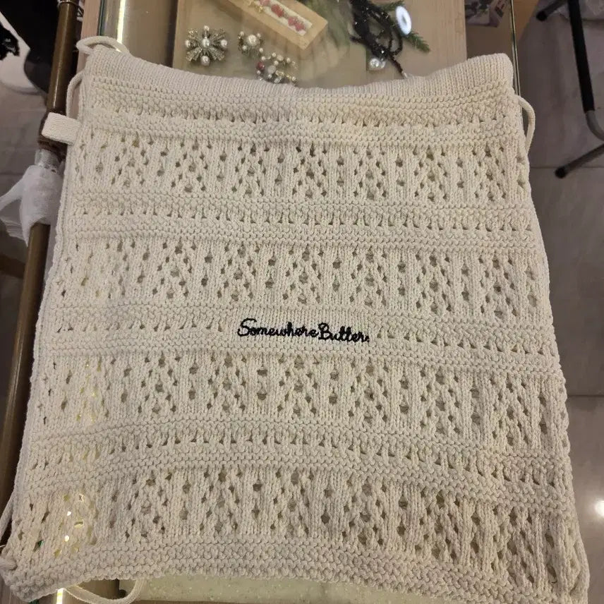 [BUNJANG] Somewhere Better Knit String Backpack / 썸웨어버터 니트 스트링 백  배낭