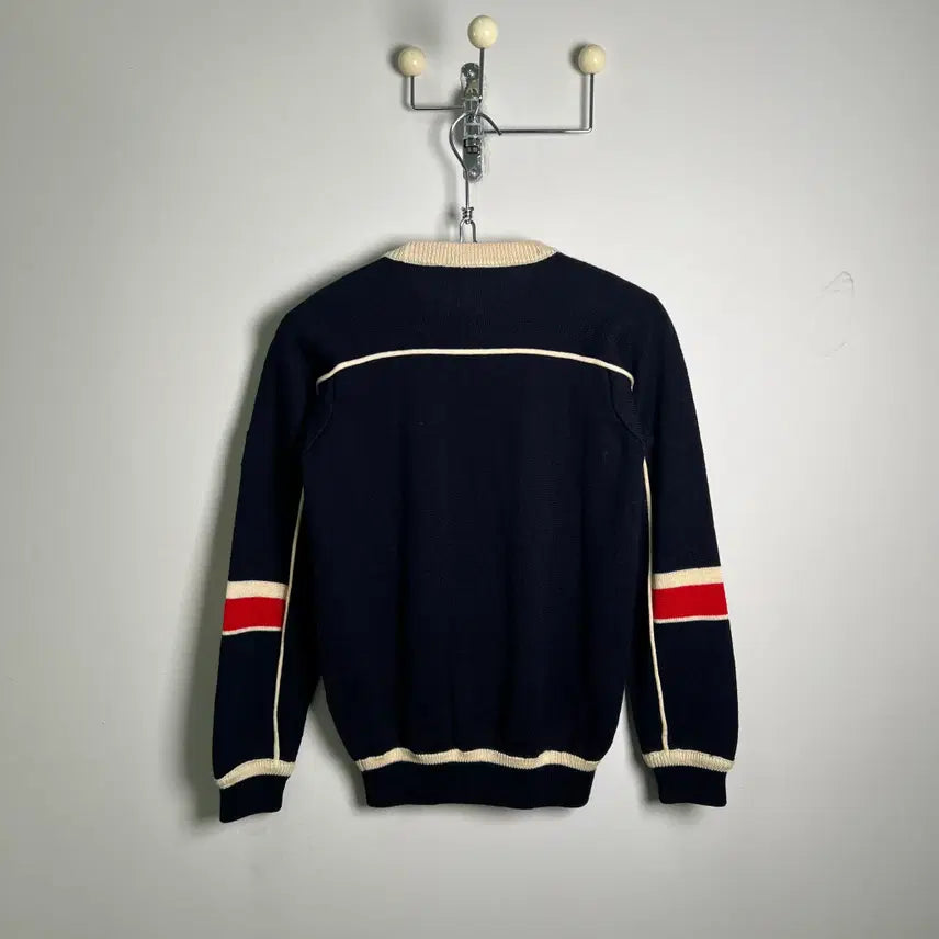[BUNJANG] FILA Vintage Navy Knit Sweater / FILA 휠라 빈티지 네이비 니트 스웨터