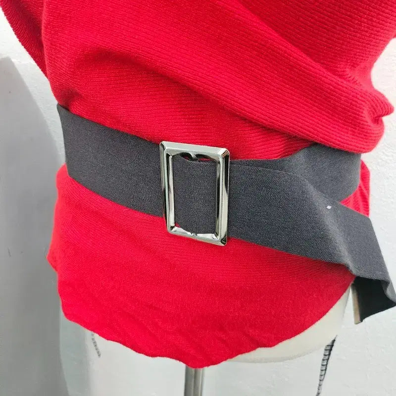 [BUNJANG] Red Leather Vintage Belt / 벨트 여 free J6162