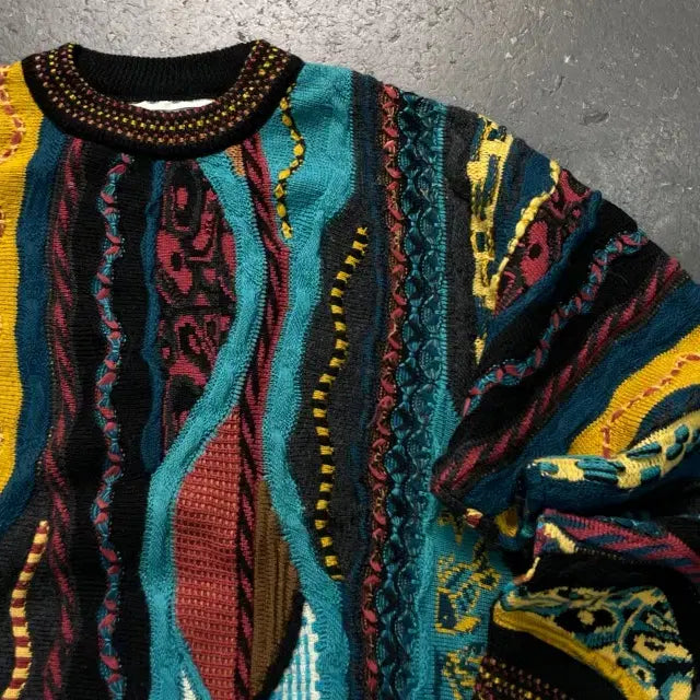 [BUNJANG] 100 Carlo Alberto Cable Knit Sweater / 100 카를로 알베르토 케이블 니트