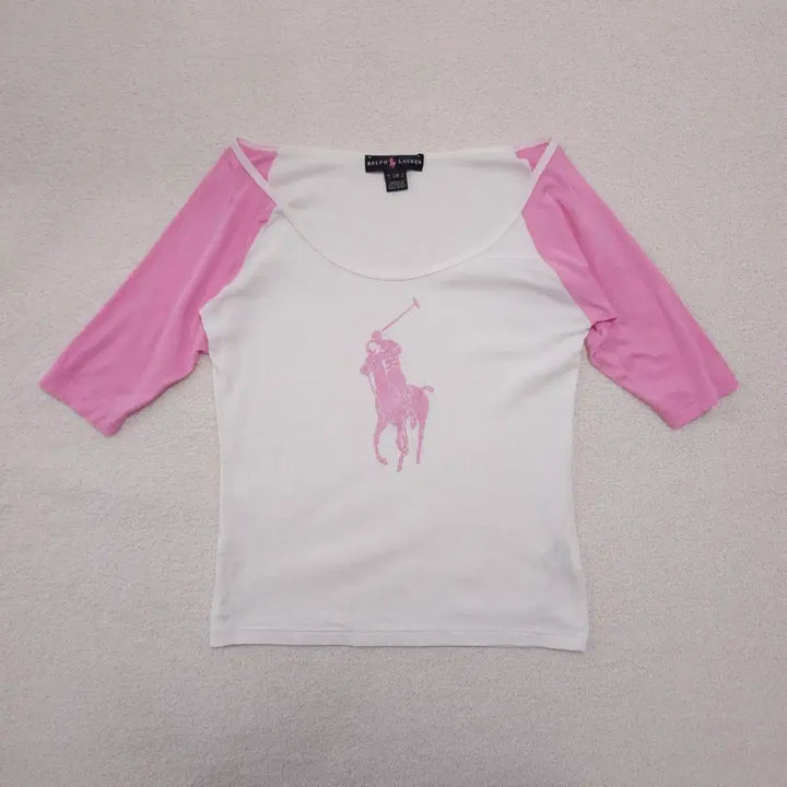 [SOLD OUT] L) 폴로 핑크빅포니 오프숄더 반팔티