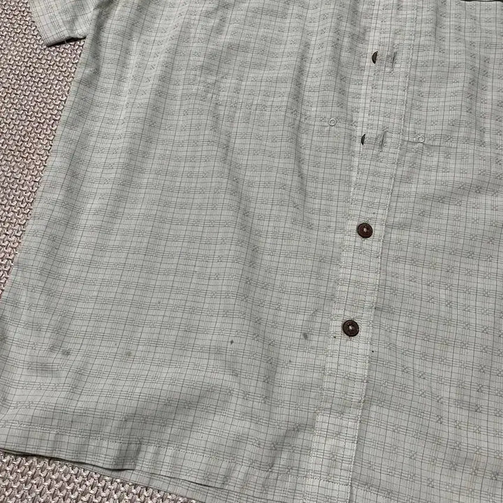 [SOLD OUT] M 파타고니아 체크 반팔 셔츠 남방 B.8321