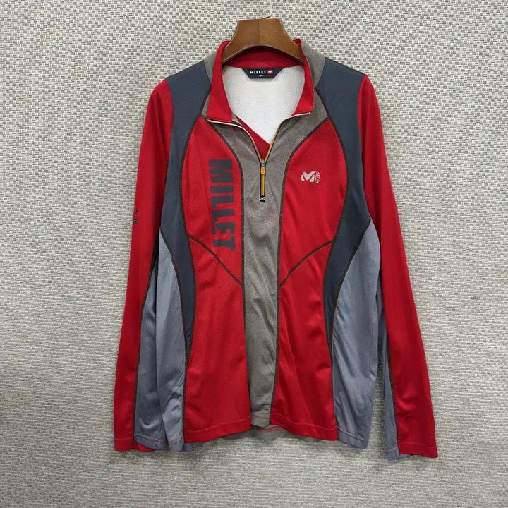 [SOLD OUT] 밀레 등산 기능성 반집업 긴팔티 100 D06460