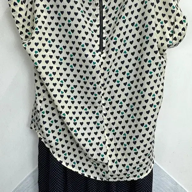 [SOLD OUT] 일본빈티지 러블리 괴짜 패턴 블라우스 도트원피스 레이어드 코디세트