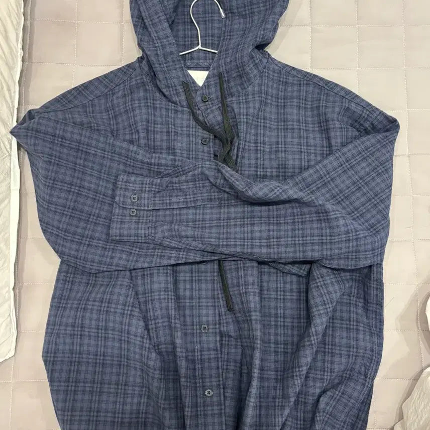 [SOLD OUT] 세컨모놀로그 체크후드 셔츠