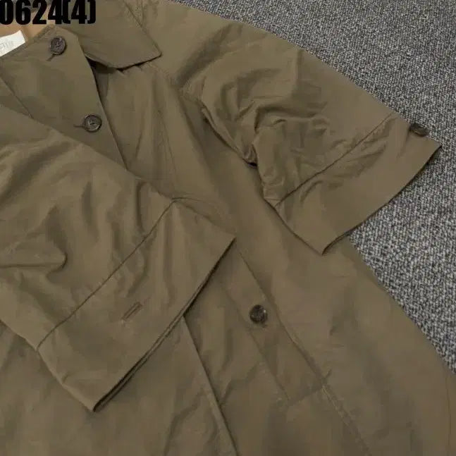 [BUNJANG] System Khaki 3/4 Sleeve Coat / 시스템 코트 카키색 3부 소매 0624