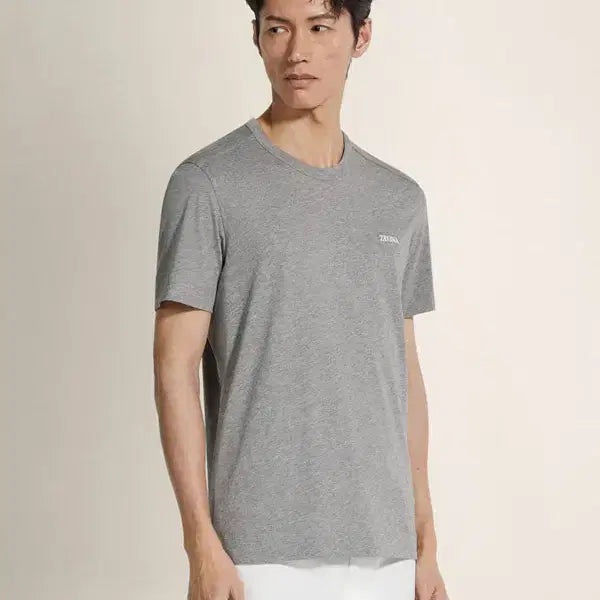 [BUNJANG] ZEGNA 25S/S Grey Melange Cotton T-Shirt XL / 제냐 25SS 그레이 멜란지 코튼 티셔츠