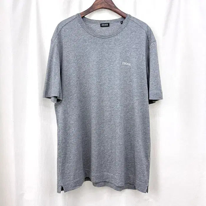 [BUNJANG] ZEGNA 25S/S Grey Melange Cotton T-Shirt XL / 제냐 25SS 그레이 멜란지 코튼 티셔츠