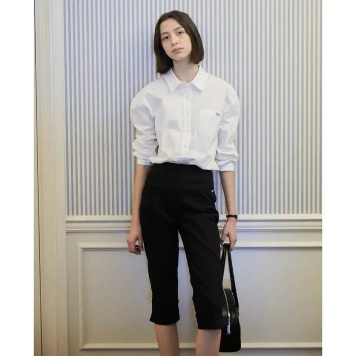 [BUNJANG] TUDMENT Black Capri Pants - Size S / 튜드먼트 블랙 카프리팬츠 S