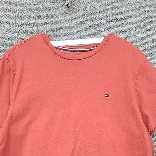 [BUNJANG] Tommy Hilfiger Coral Logo Cotton Short Sleeve T-Shirt / 타미힐피거 코랄 로고 반팔티 S/P