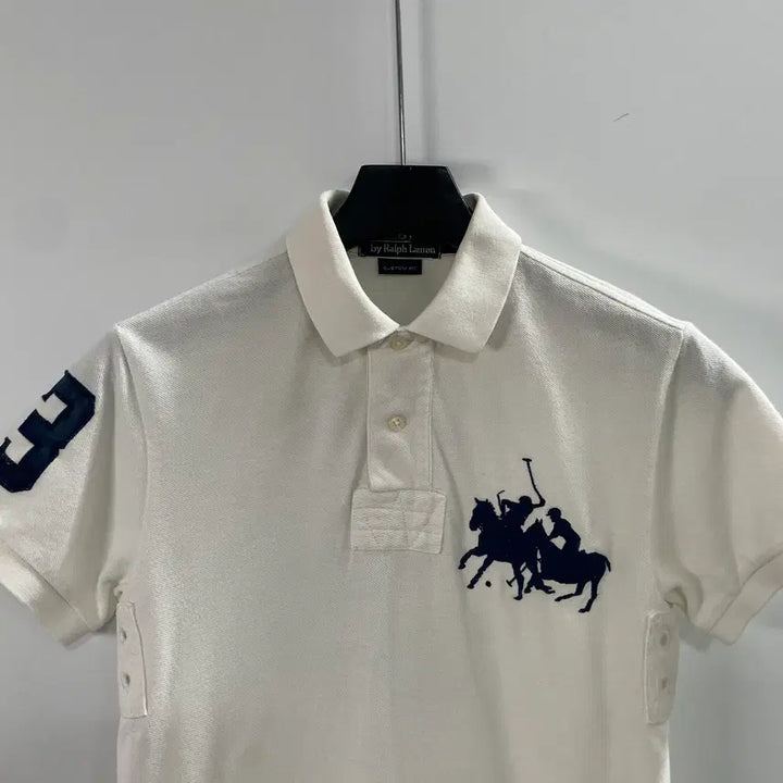 [BUNJANG] Polo Ralph Lauren Big Pony White Short Sleeve Polo Shirt / 폴로 랄프로렌 빅포니 화이트 반팔카라티 (on.1003)
