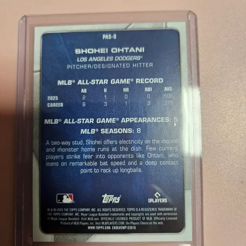 [BUNJANG] Shohei Ohtani 2026 Topps Perennial All-Star / 오타니 2026 Topps Perennial 올스타