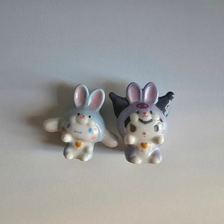 [SOLD OUT] 일괄) 산리오 복을 부르는 토끼 도자기 피규어