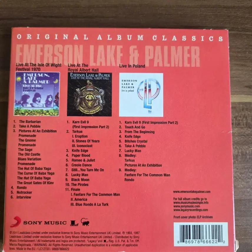 [SOLD OUT] Emerson Lake &amp; Palmer 오리지널 앨범 클래식 3CD