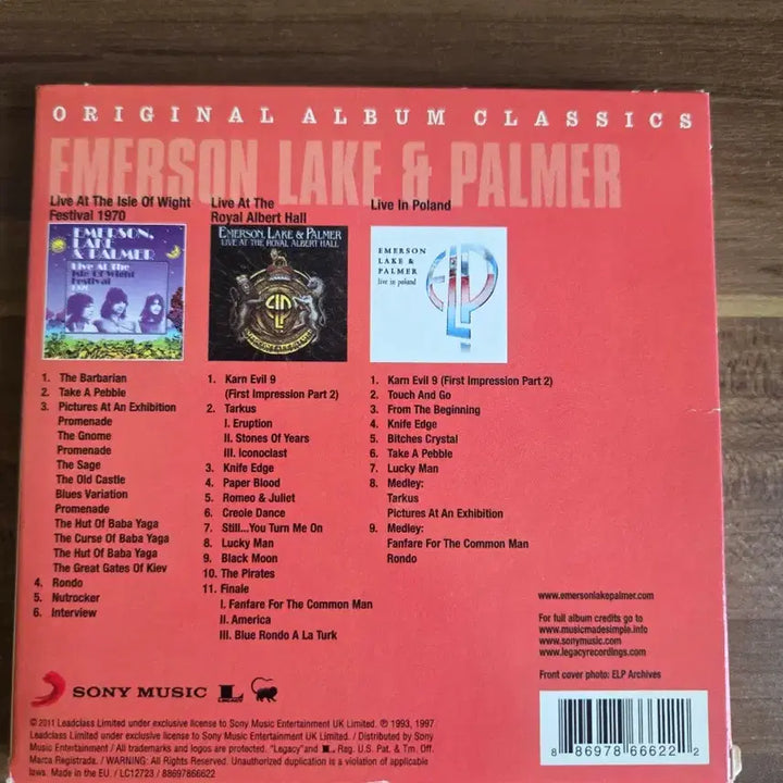 [SOLD OUT] Emerson Lake &amp; Palmer 오리지널 앨범 클래식 3CD