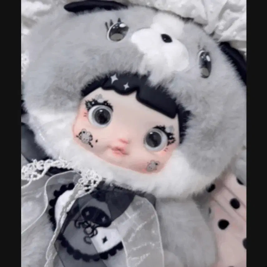 [BUNJANG] Babysleee Nommy Mushroom Black Beanie / 베이비쓰리 노미 버섯 블랙 인형