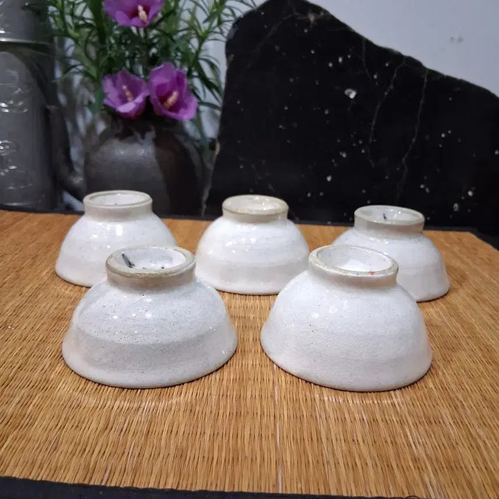 [BUNJANG] Buncheong Tea Cups Set of 5 / 작가작품 분인차잔 40cc 5점 일괄