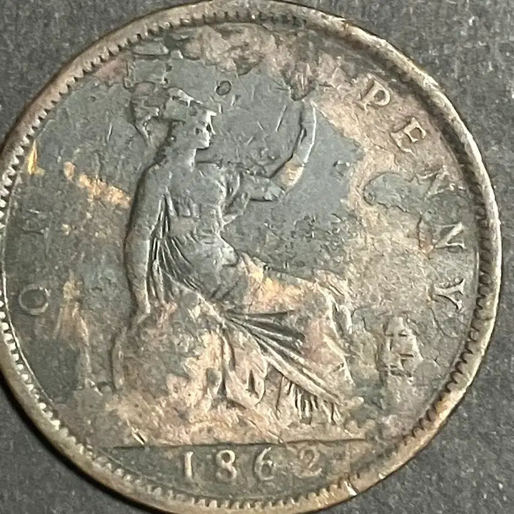 [BUNJANG] Queen Victoria 1 Penny Bronze Coin Bundle Set (30mm Diameter) / 1862년 영국 빅토리아 여왕 1페니 3점 일괄 (1897년/1900년)