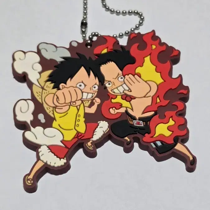 [BUNJANG] One Piece Ace &amp; Luffy Rubber Strap / 원피스 에이스 루피 러버스트랩