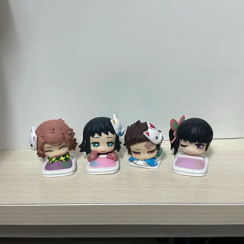 [BUNJANG] Demon Slayer Onemutan Gacha Figure Set (4 Types) / 4개일괄) 귀멸의 칼날 귀칼 오네무탄 4종 가챠 피규어 일괄