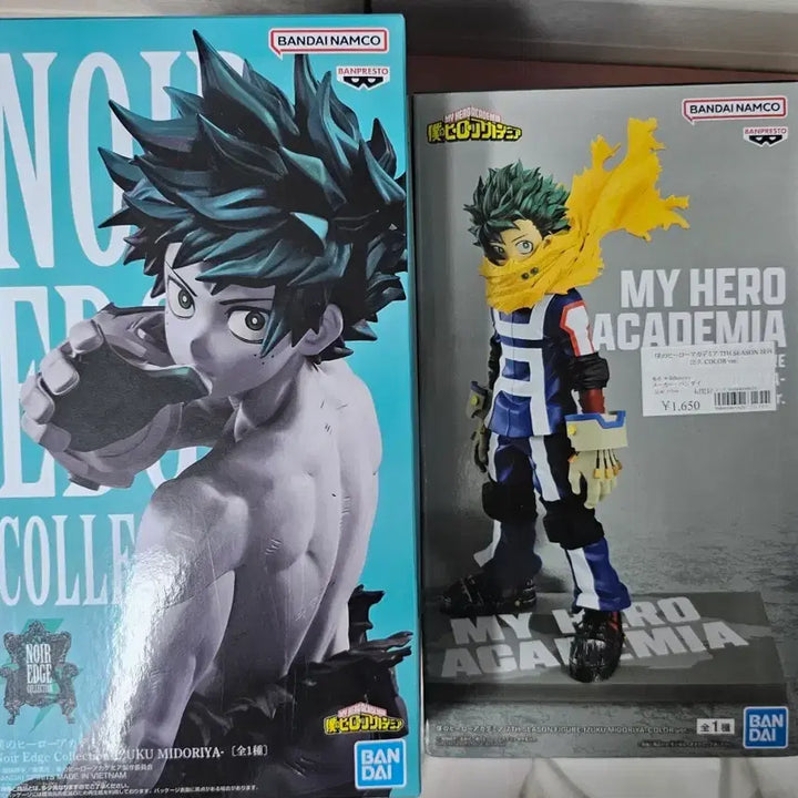 [BUNJANG] My Hero Academia Izuku Midoriya 7th Anniversary Dark Version &amp; Noir Edge Figure Bundle Set / [일괄] 히로아카 나히아 미도리야 7기 컬러 흑화 버전 + 누아르 엣지