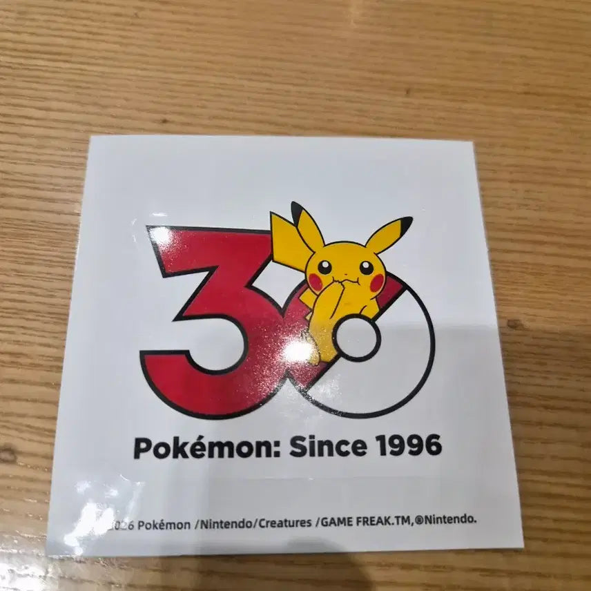 [BUNJANG] Pokemon 30th Anniversary Limited Edition Sticker / 포켓몬 30주년 기념 스티커