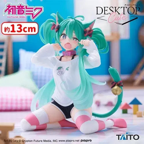 [BUNJANG] Hatsune Miku Cat Ear T-Shirt Figure / 데스크톱 큐트 고양이귀 티셔츠 하츠네미쿠 피규어