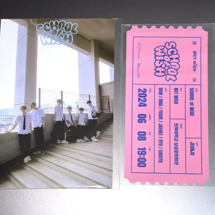[BUNJANG] NCT WISH School of WISH Jeonju Admission Handwritten Postcard Ticket Riku Yushi / 엔시티위시 스쿨오브위시 전주 입장 손글씨 엽서 티켓 스오위 리쿠 유우시