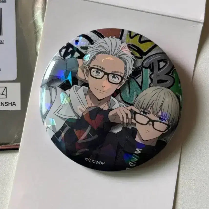 [BUNJANG] Wind Breaker Anime Hologram Can Badge - Ren Umemiya / 새상품) 윈드브레이커 윈브레 안경 홀로그램 캔뱃지 우메미야 렌