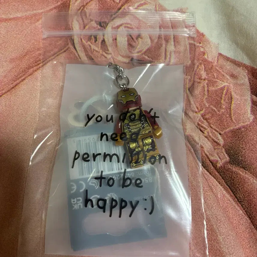 [BUNJANG] LEGO Iron Man Minifigure Keychain / 미사용 LEGO 레고 아이언맨 미니피규어 키링 열쇠고리