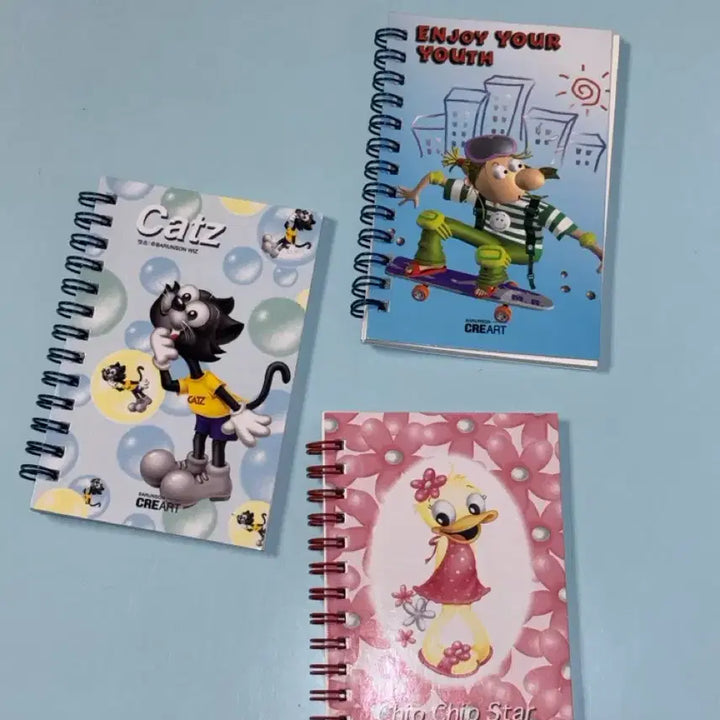 [BUNJANG] Barunson Vintage Cats Chip Chip Star Mini Notebook Set / 고전문구 바른손 캣츠 칩칩스타 미니 수첩 노트