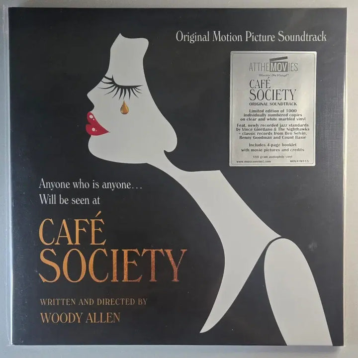 [BUNJANG] Café Society OST Limited Edition Clear &amp; White Marbled Vinyl (180g Audiophile) / 카페 소사이어티 OST LP 한정반103번 (클리어 화이트마블, 미개봉)